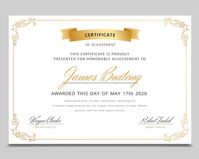 certificate design  sample