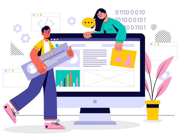 a man developing a wordpress website